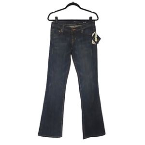 SEVEN 7 Premium Dark Medium Wash Slight Flare Leg Jeans 26 NWT